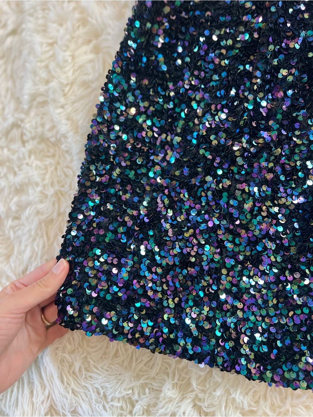 BLITHE Black Sequin Mini Dress - Picture 8 of 8